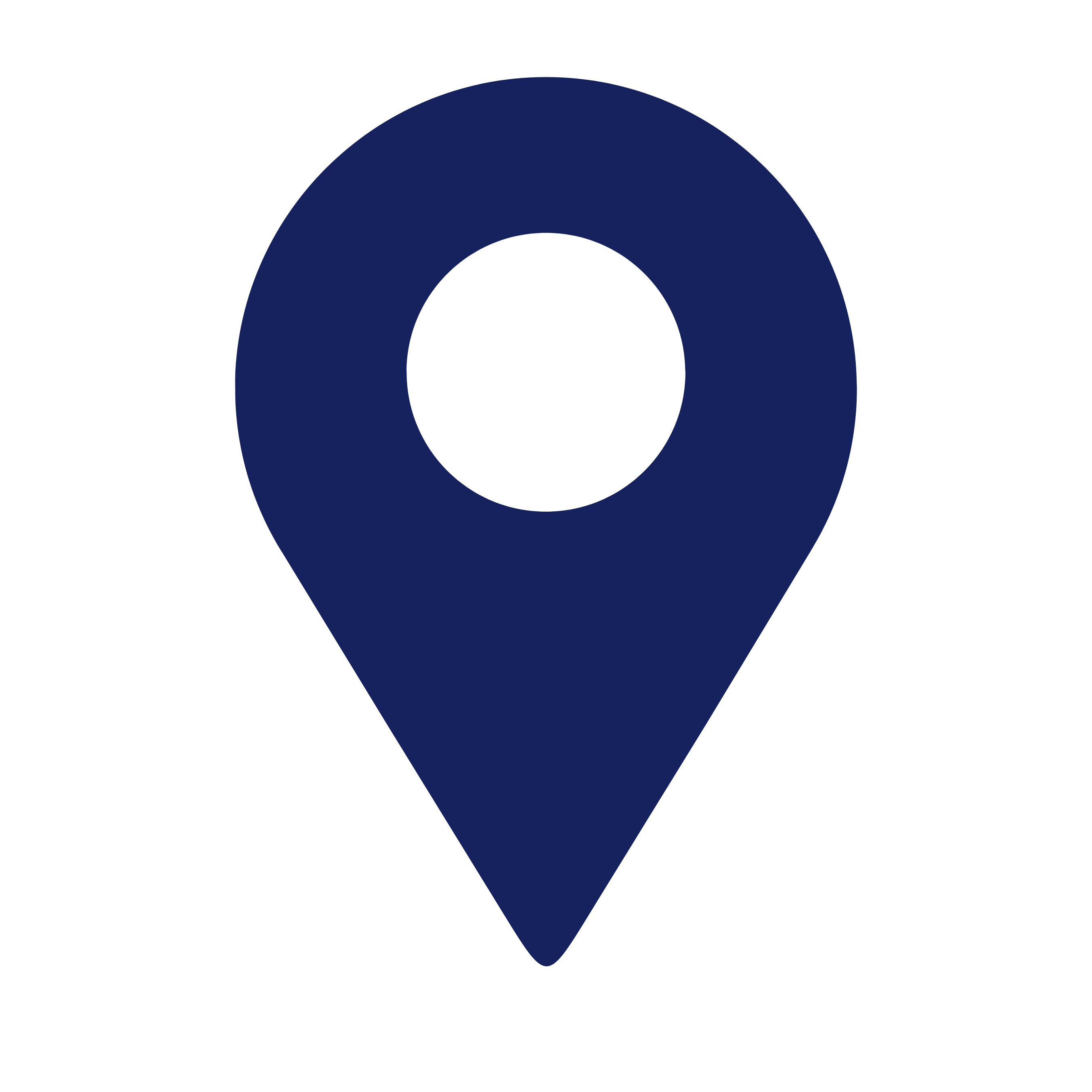dunkelblaues Standort Pin Icon